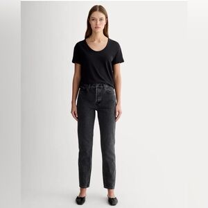 NWT Everlane 90s Cheeky Jeans Washed Black Ankle Straight Womens Size 26 | AK244